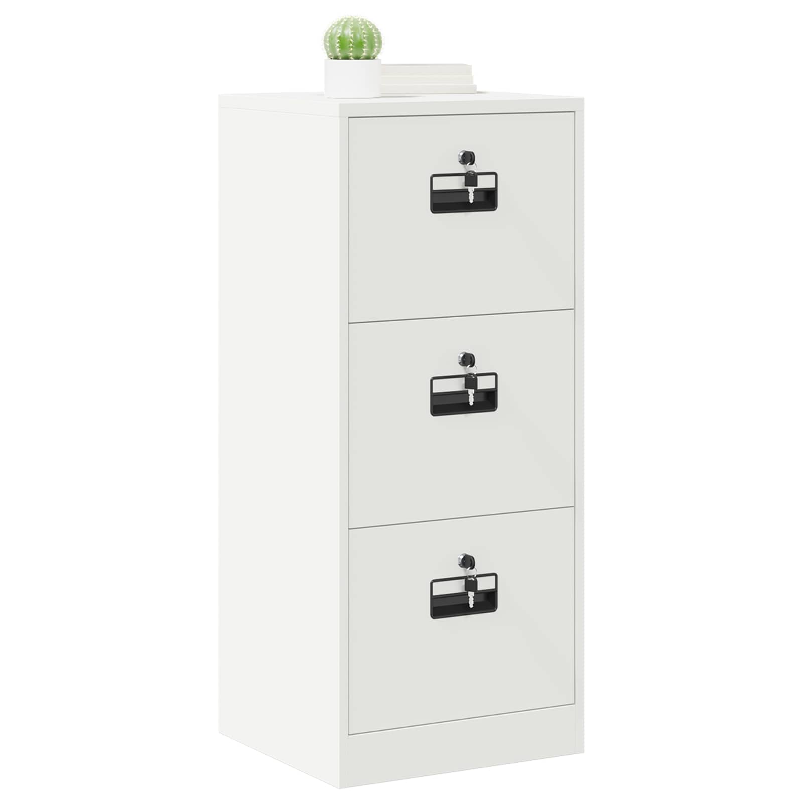 Aktenschrank 2 pcs Schwarz 44 x 50 x 139 cm Kaltgewalzter Stahl