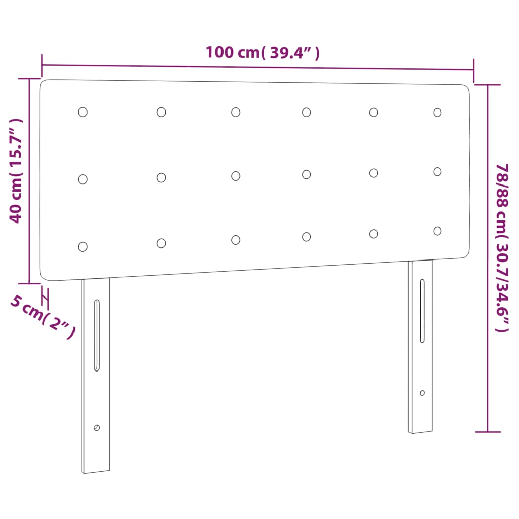 Kopfteil Hellgrau 80x5x118/128 cm Stoff