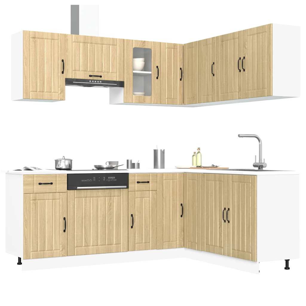 11-tlg. Küchenschrank-Set Lucca Weiß Holzwerkstoff