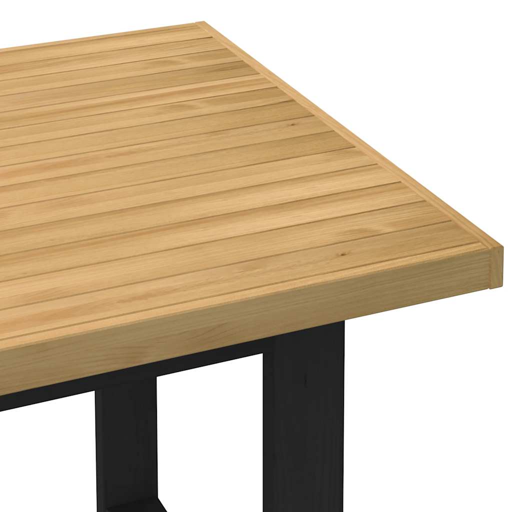 Esstisch NOAIN U-Form-Beine 180x90x75 cm Massivholz Kiefer
