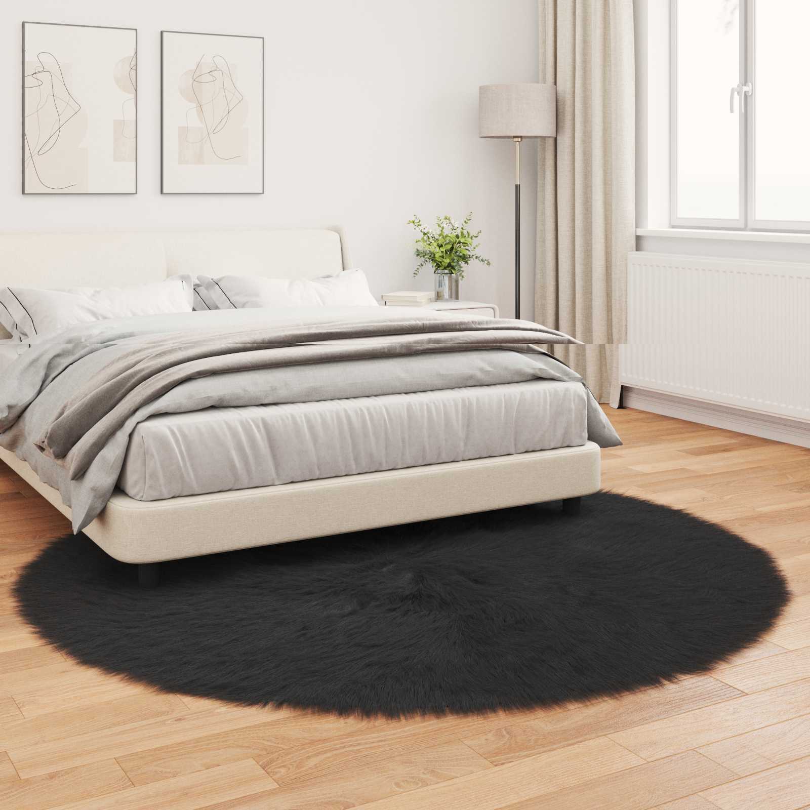Teppich aus Kunstschaffell TAFALLA Weiß 60 x 110 cm Polyester