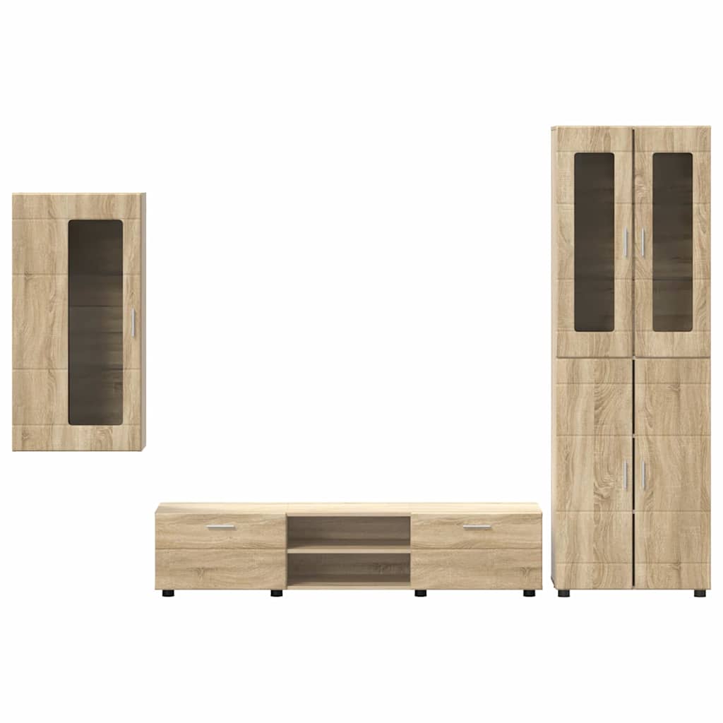 Highboard mit Regal FLORIN Weiß 60 x 35 x 182 cm Holzwerkstoff
