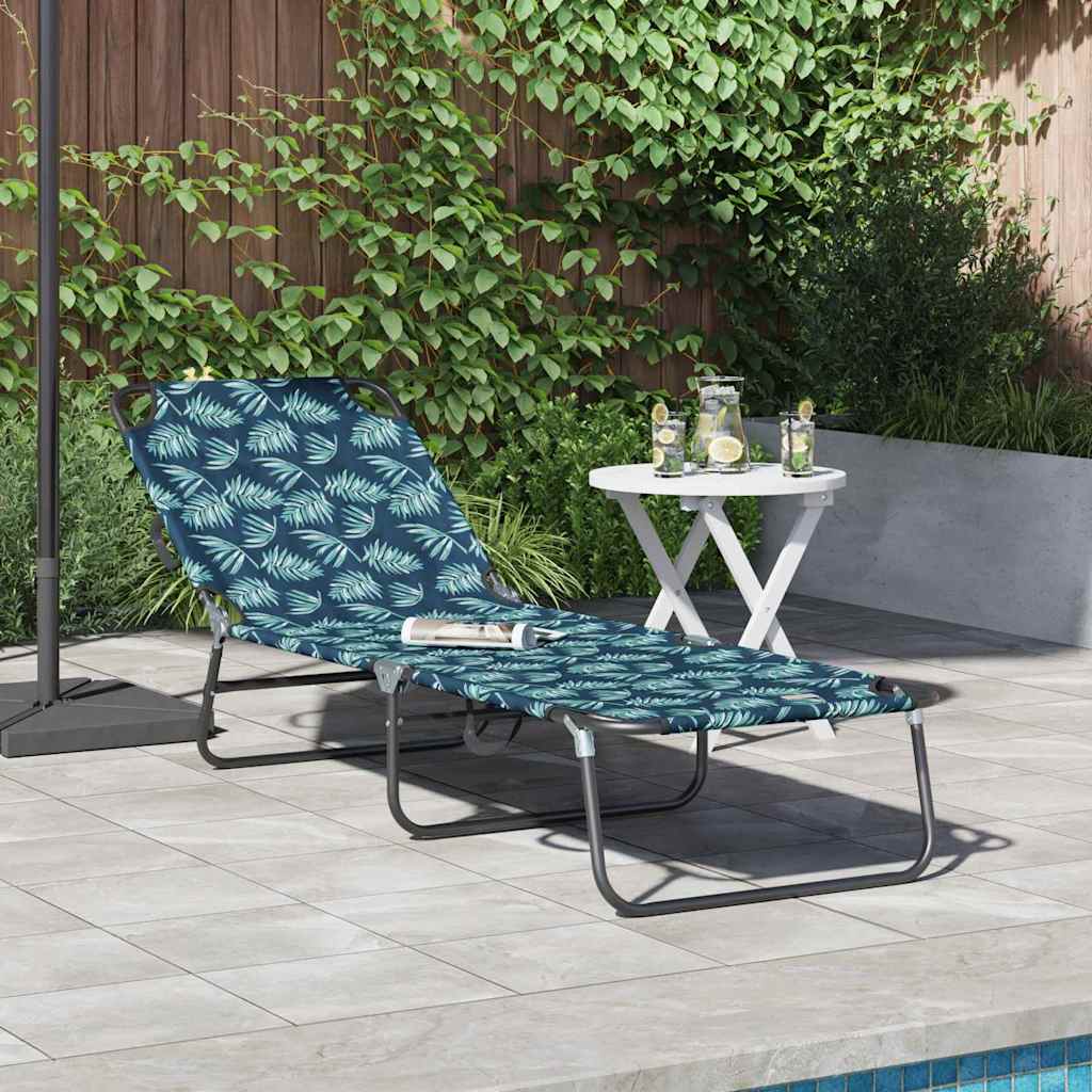 Klappbare Sonnenliege Blau 188 x 57 x 86,5 cm Polyester