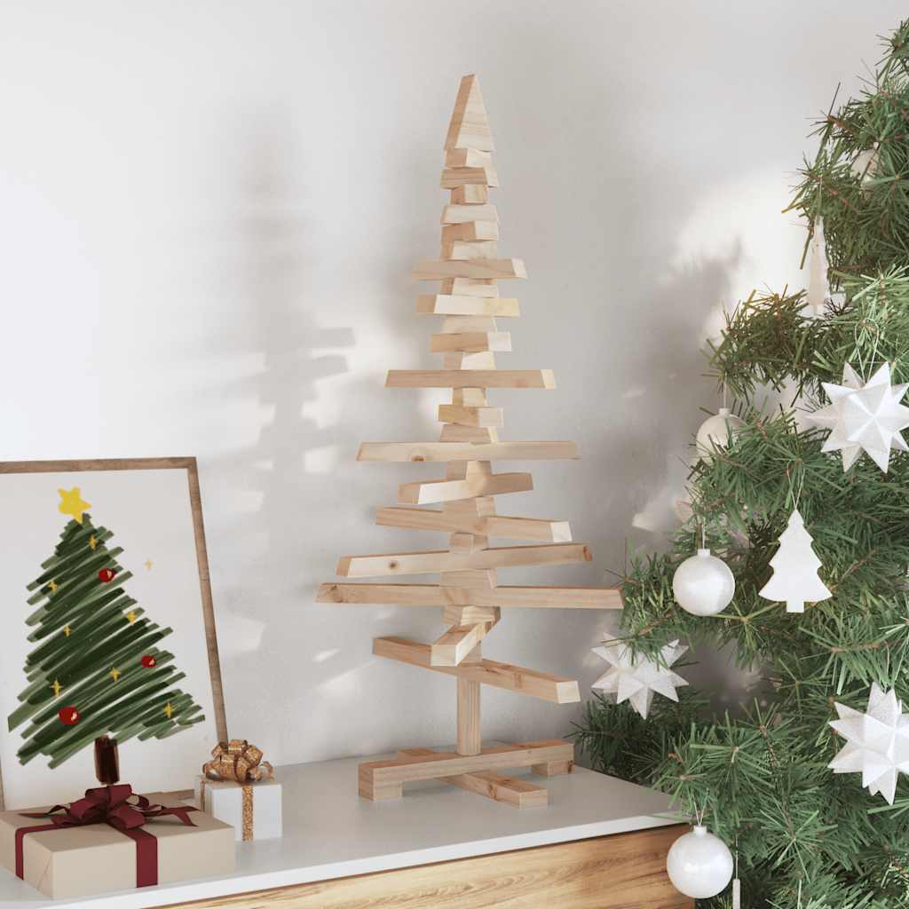 Weihnachtsbaum Holz zum Schmücken 60 cm Massivholz Kiefer
