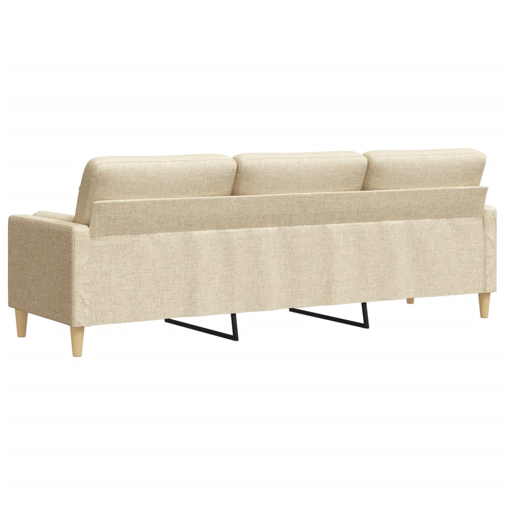 2-Sitzer-Sofa mit Zierkissen Braun 120 cm Stoff