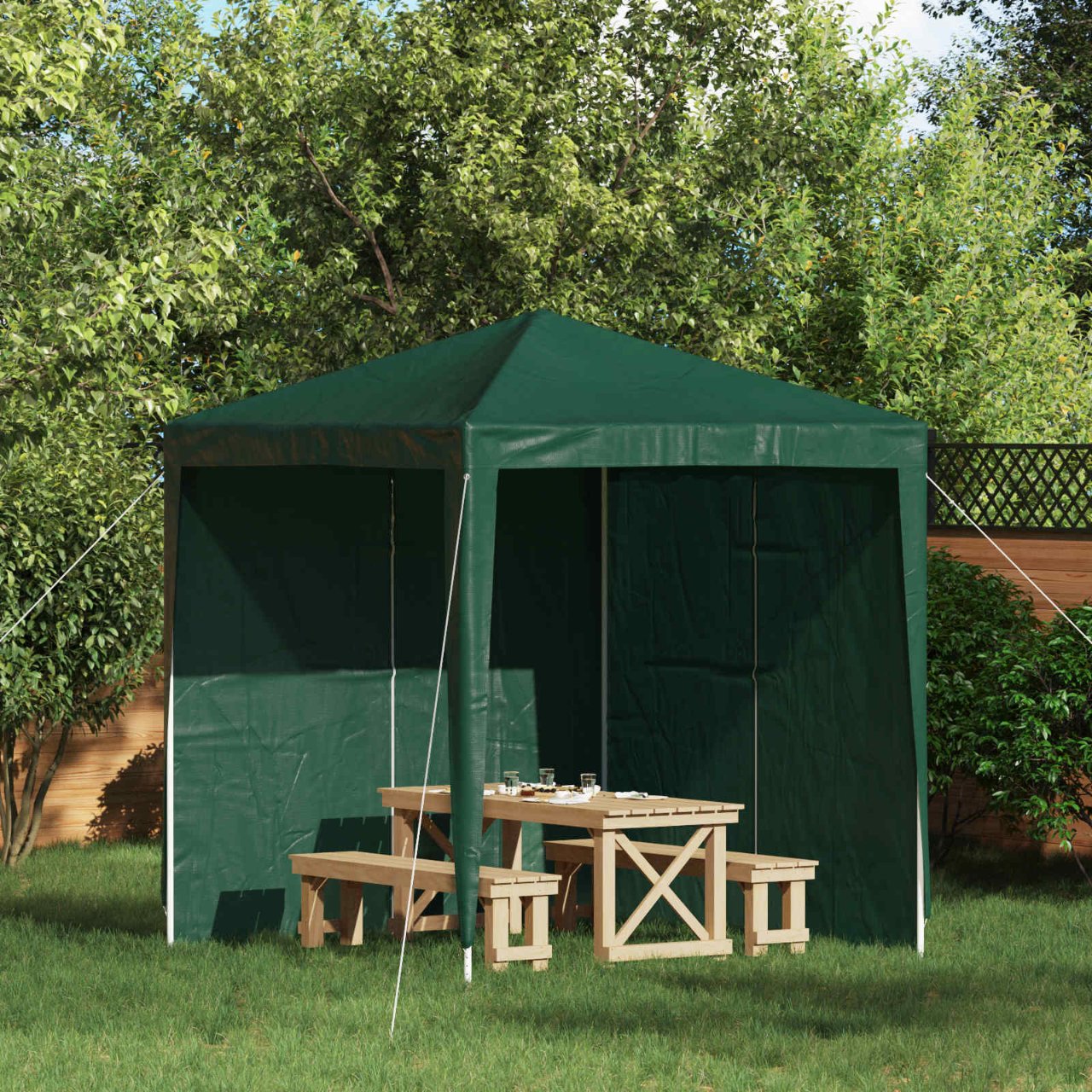 Party Zelt Seitenteil 2 pcs Rot 300 x 195 cm PE und Stahl