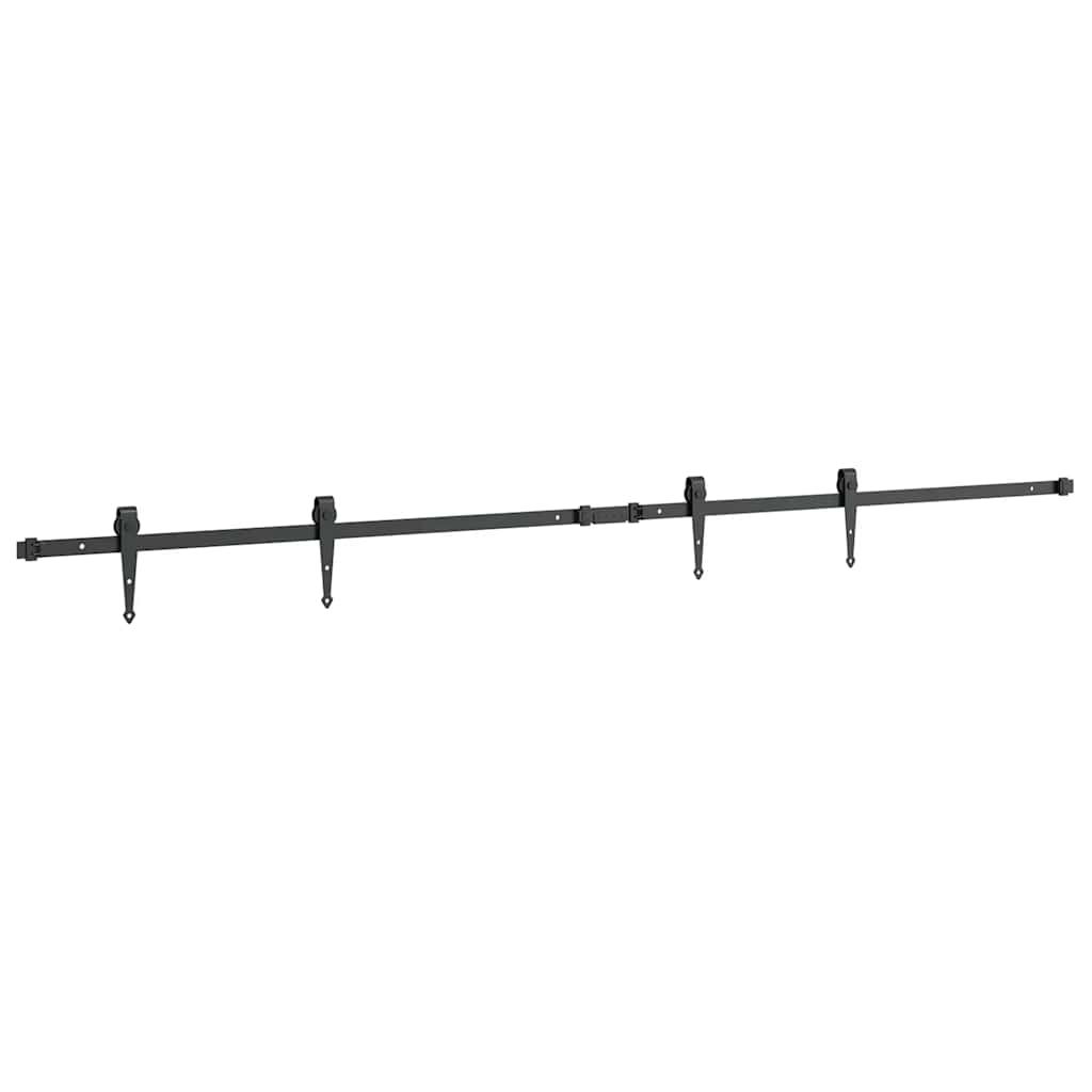 Mini Schiebetürbeschlag Set für Schranktüren 122 cm Carbonstahl