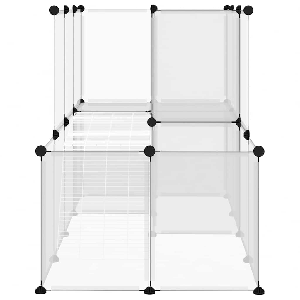 Kleintierkäfig Schwarz 142x74x93 cm PP und Stahl