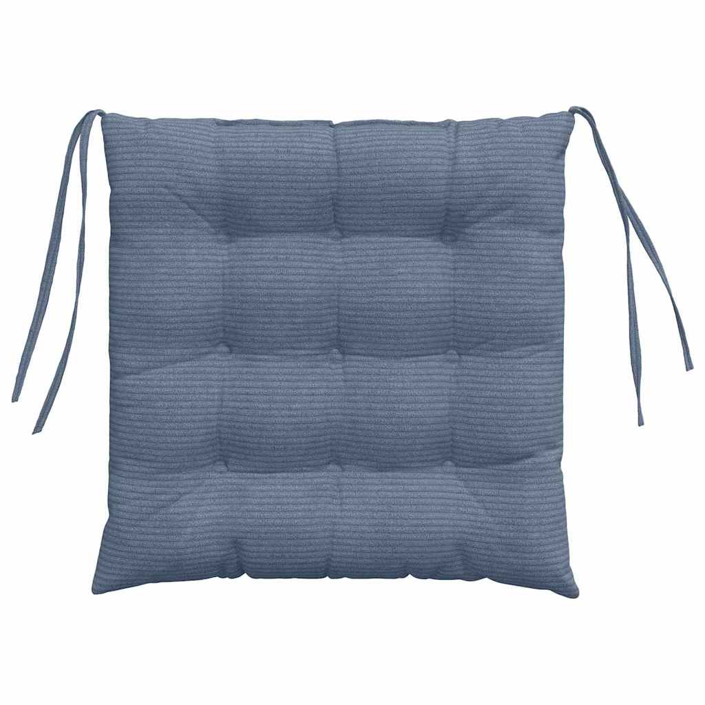 Sitzkissen 4 pcs Hellgrau 40 x 40 x 6 cm Cordstoff