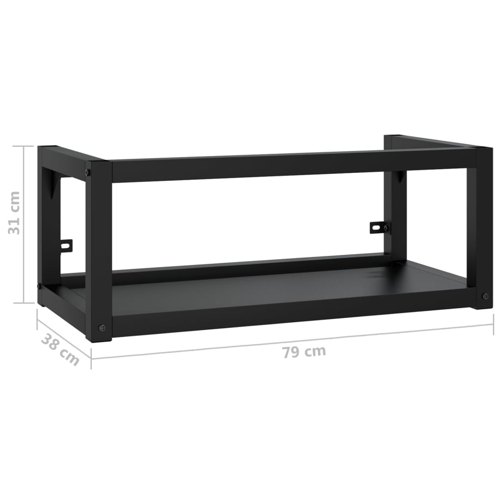 Badezimmer Wand-Waschtischgestell Weiß 59x38x31 cm Eisen