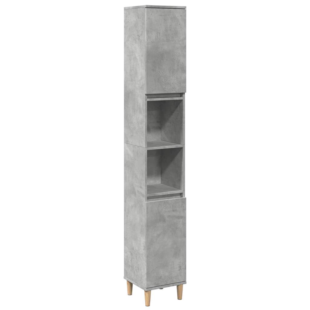 Badschrank Weiß 30x30x190 cm Holzwerkstoff