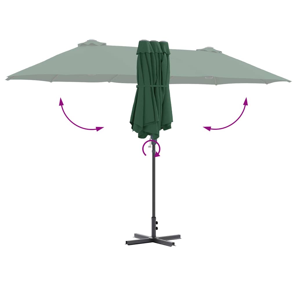 Garten-Sonnenschirm Sand 370 x 197 x 239 cm