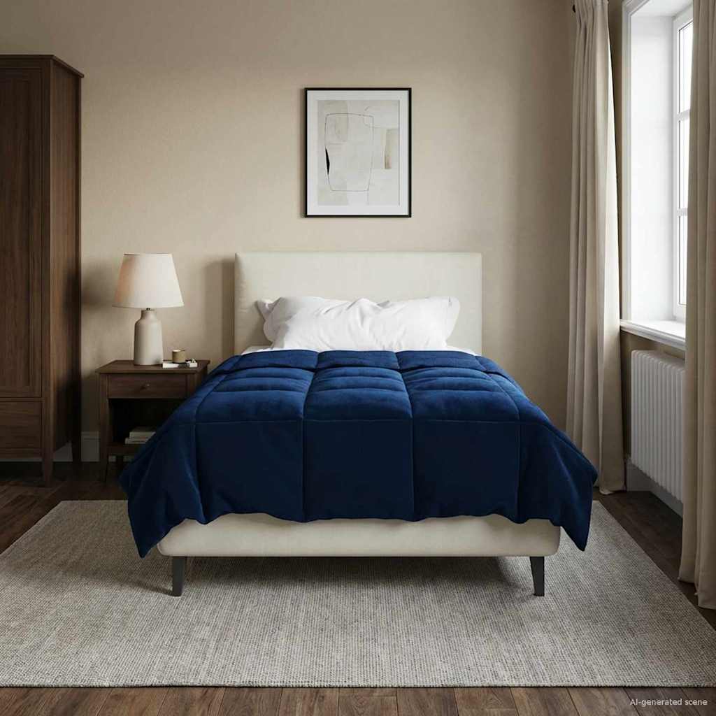 Winterbettdecke Gepolstert Anthrazit 240 x 260 cm Mikrofaser