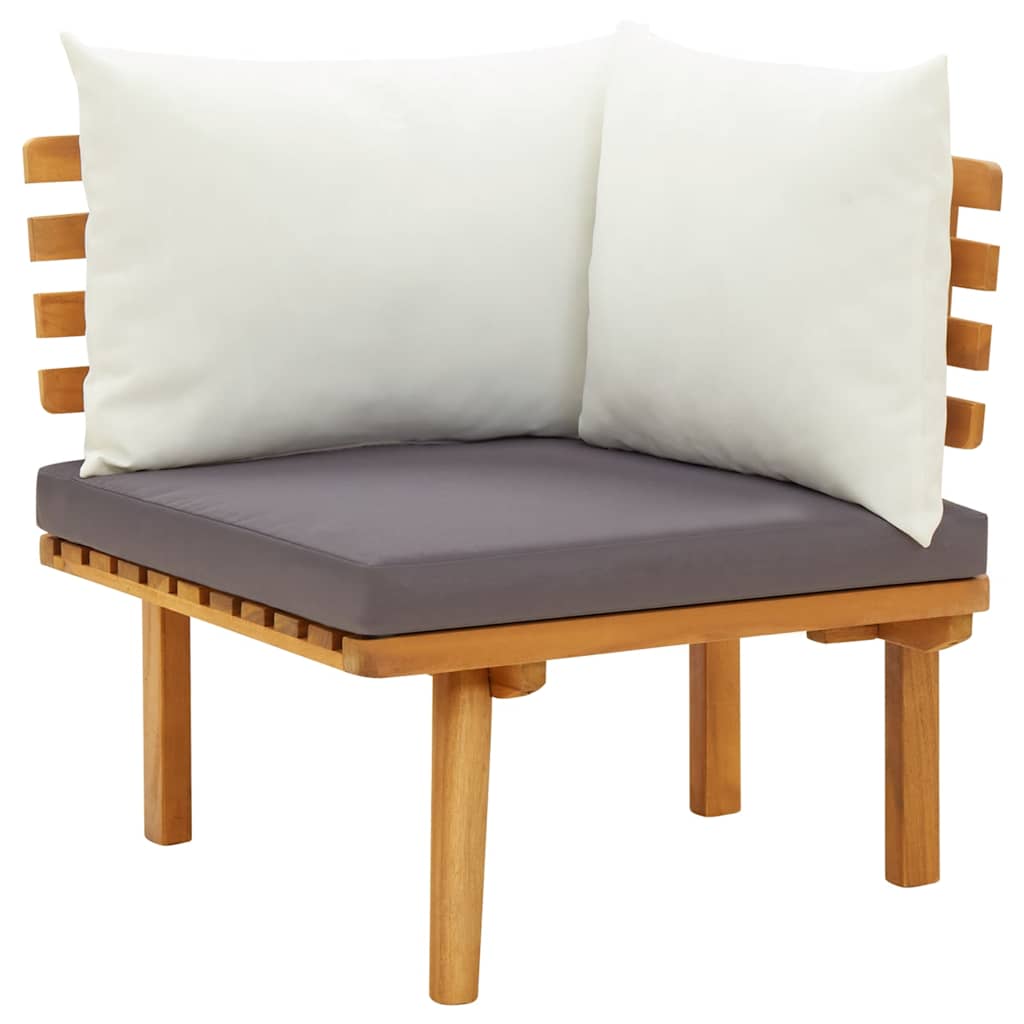 2-Sitzer-Gartensofa mit Kissen Massivholz Akazie