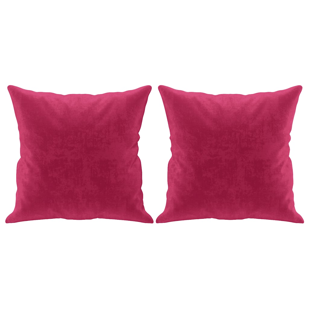 2-Sitzer-Sofa mit Zierkissen Dunkelgrün 120 cm Samt