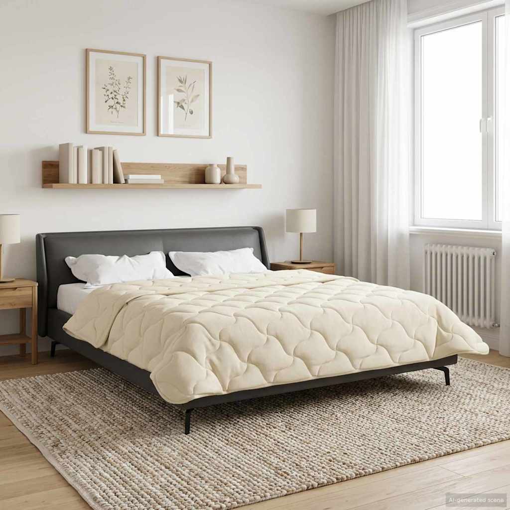 Ganzjahresbettdecke Gepolstert Anthrazit 135 x 200 cm