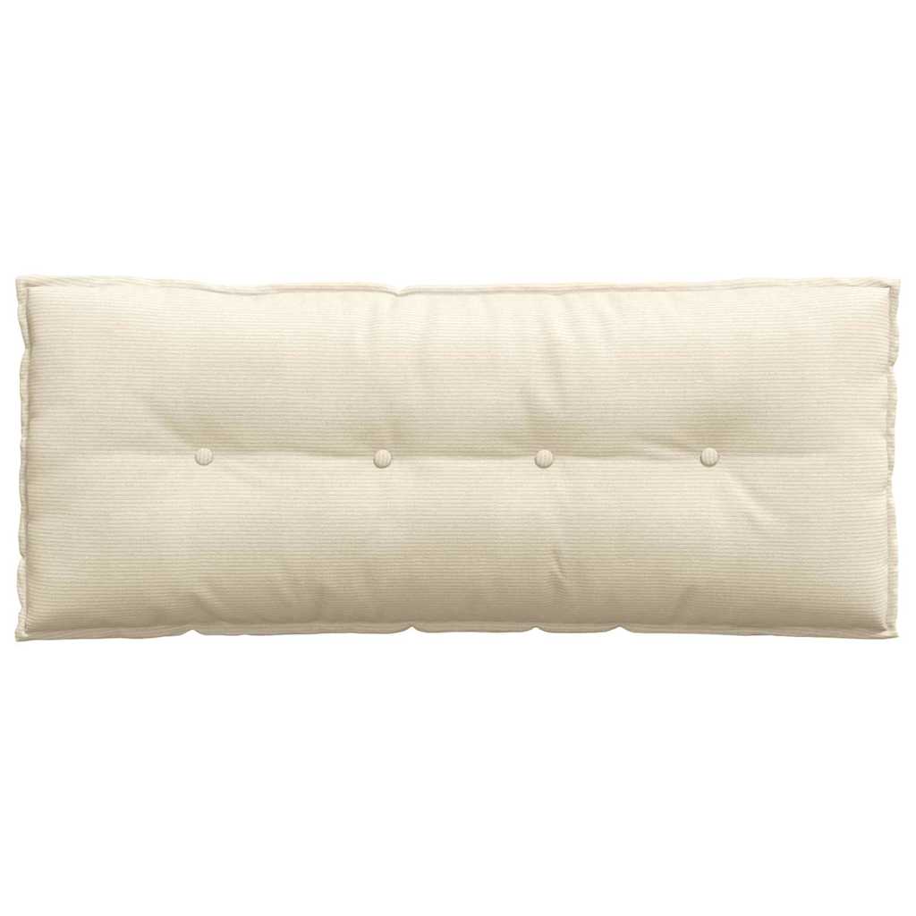 Rückenkissen Hellgrau 50 x 45 cm Cordstoff