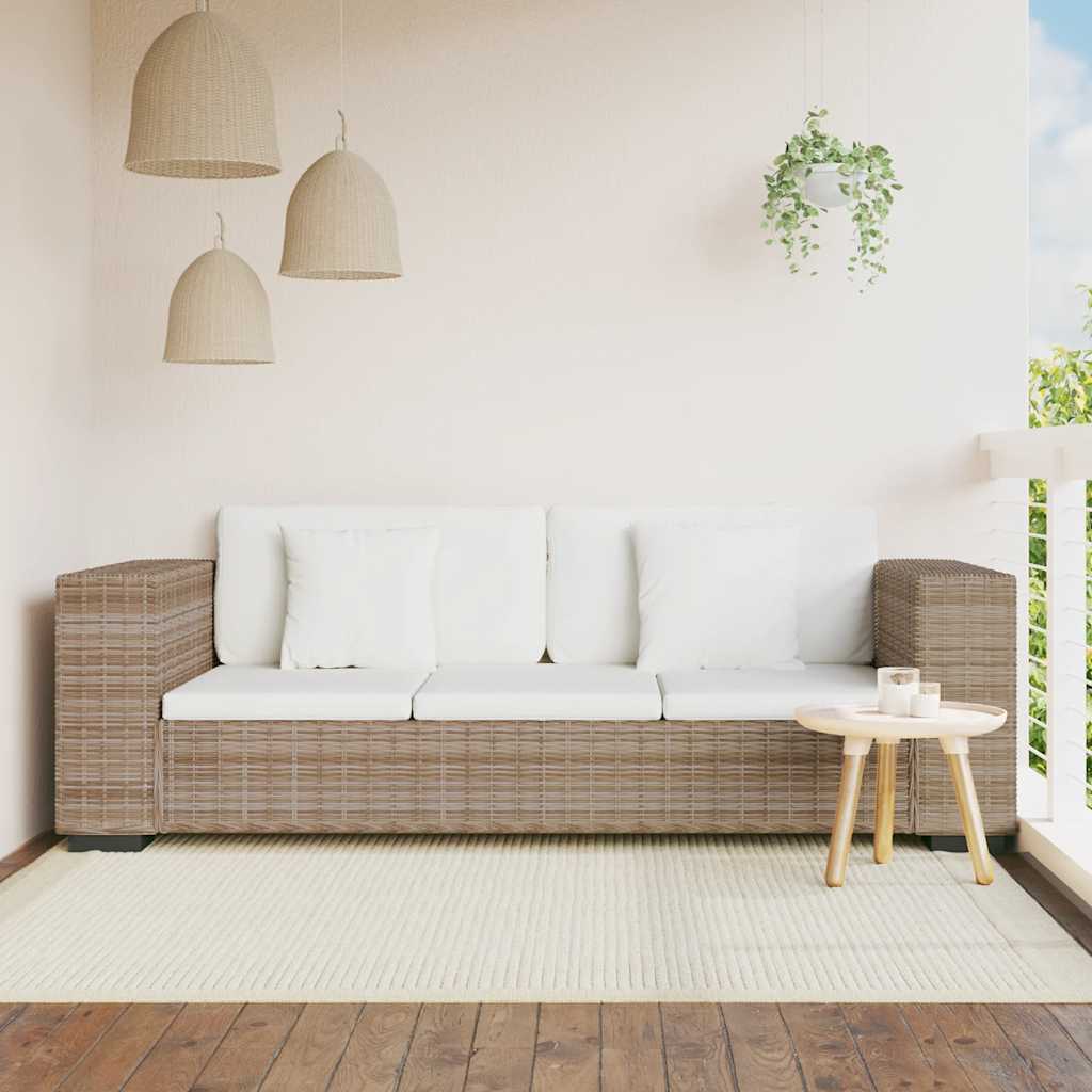 2-Sitzer Sofa Echtes Rattan