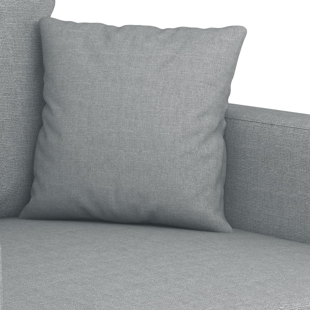 2-tlg. Sofagarnitur mit Kissen Braun Stoff