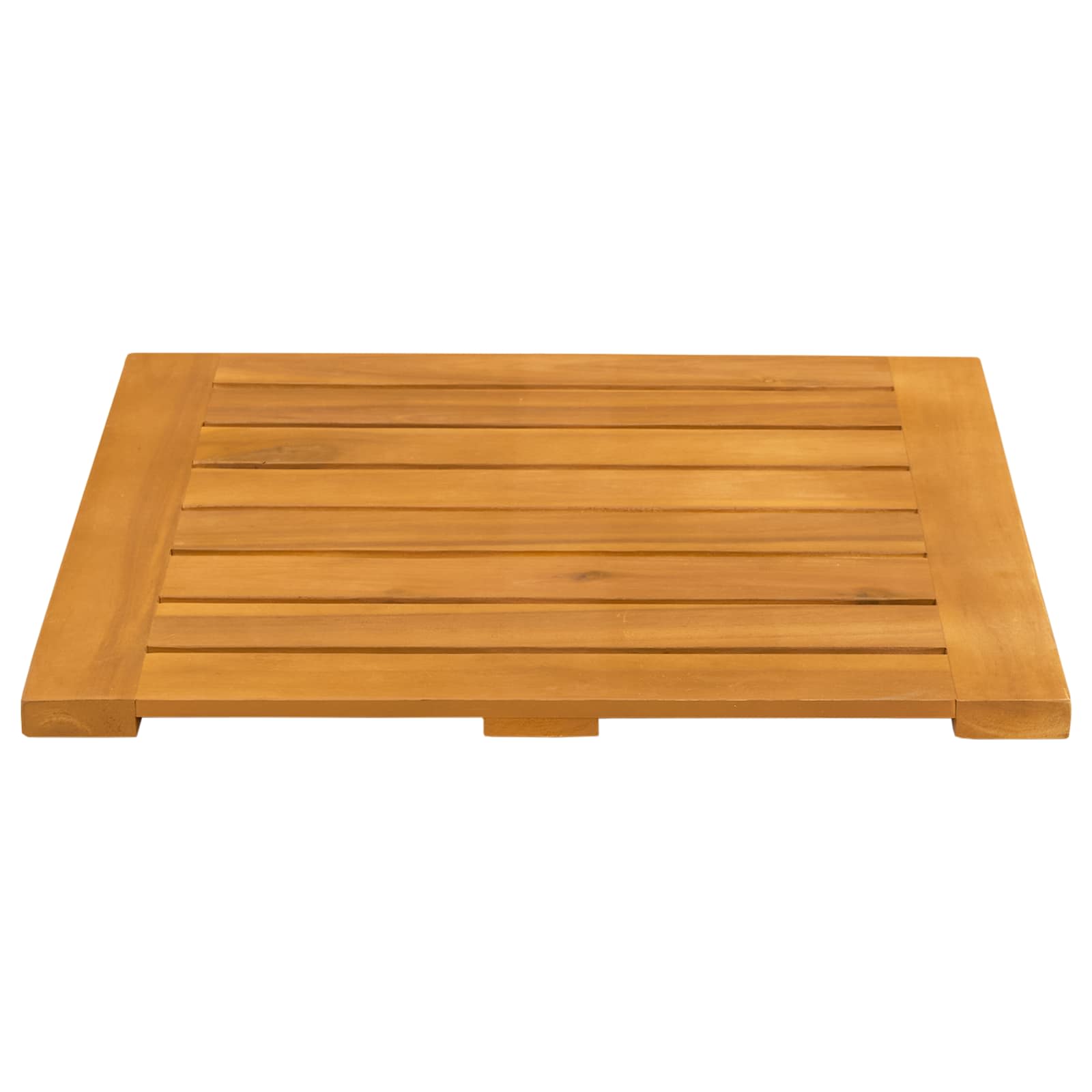 Badematte Uni Braun 60 x 40 cm Massives Akazienholz