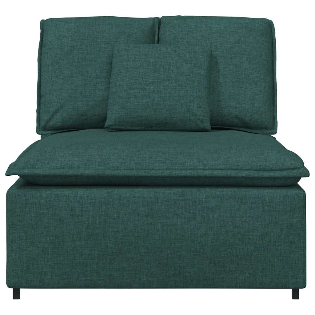 Modulares Sofa Endmodul mit Armlehne Kissen Hellgrau 100 cm