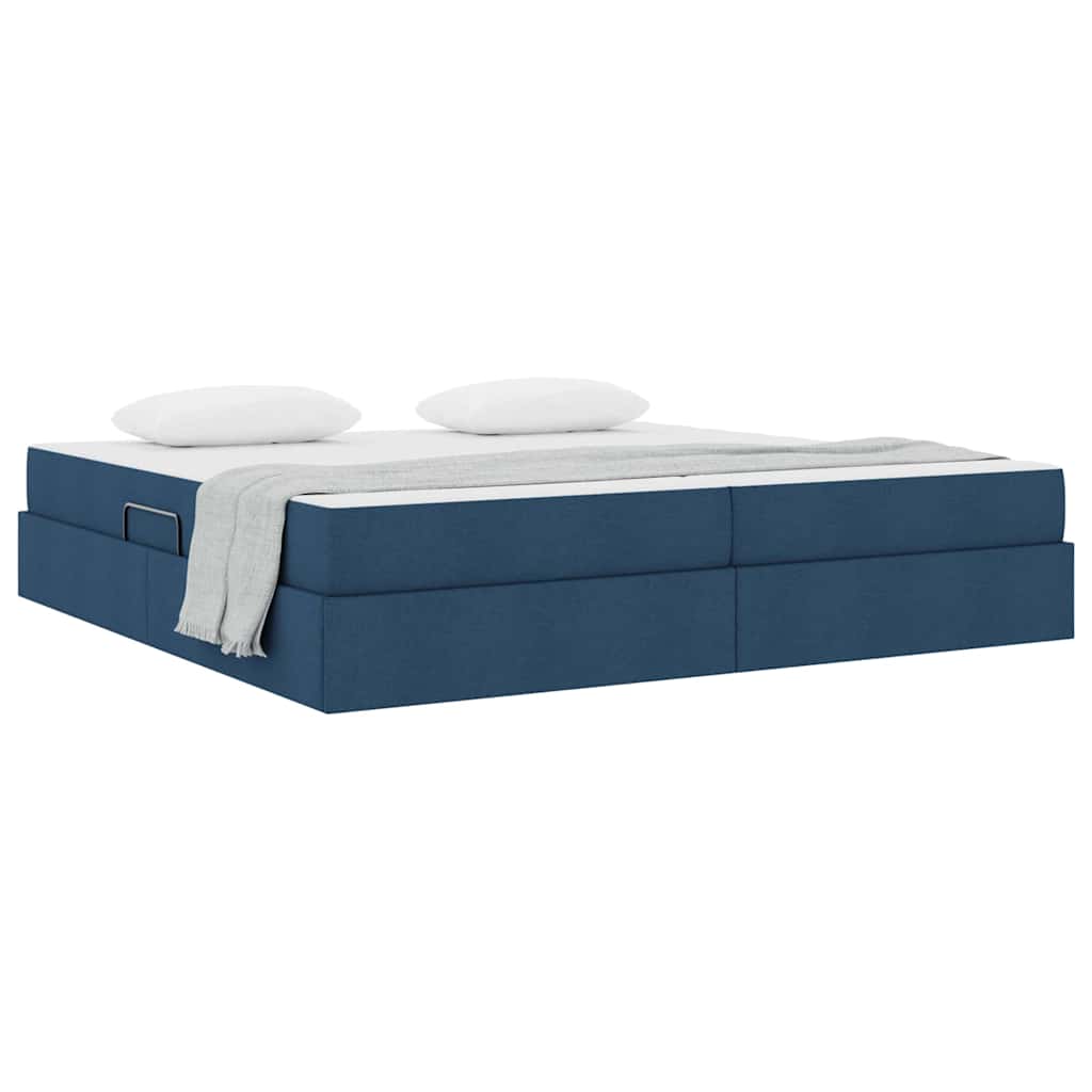 Aufbewahrungsbett mit Matratze Hellgrau 90 x 190 cm Polyester