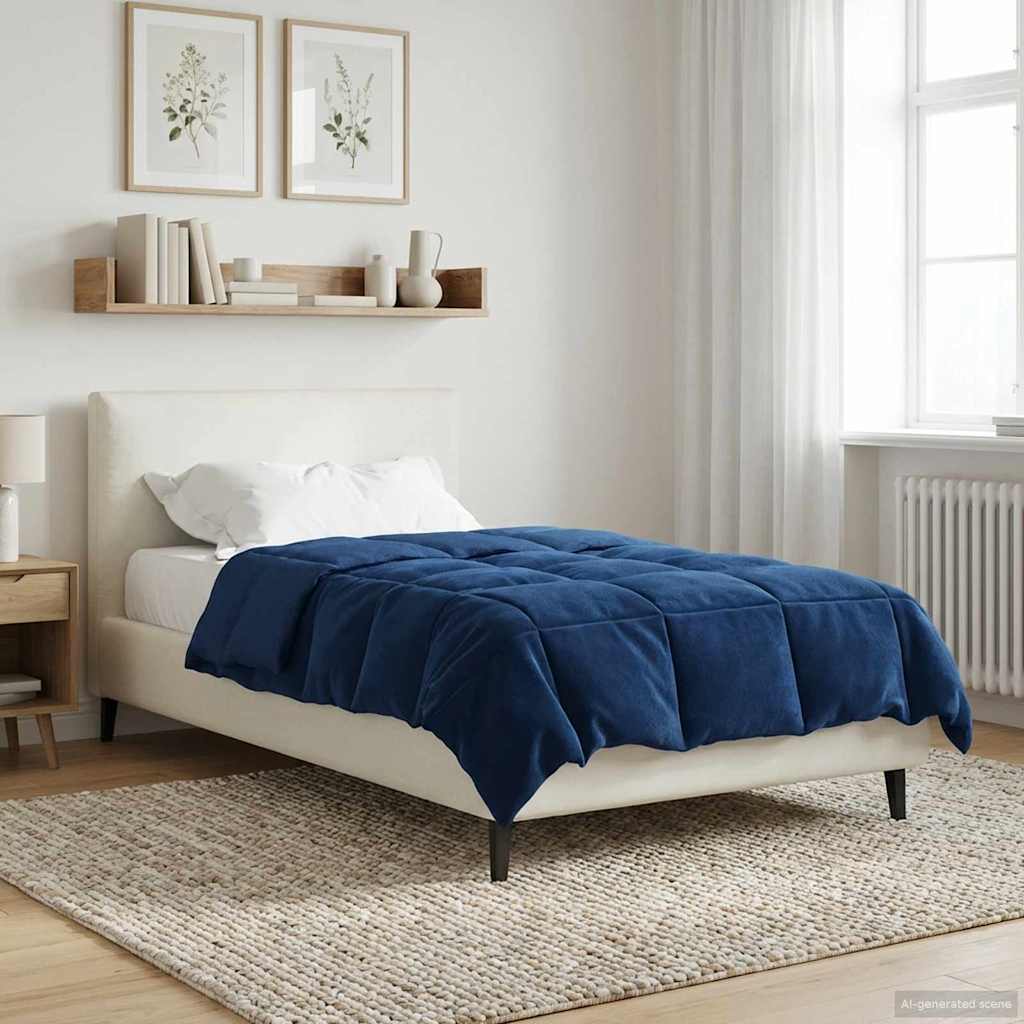 Sommerdecke Gesteppt Anthrazit 135 x 200 cm Mikrofaser