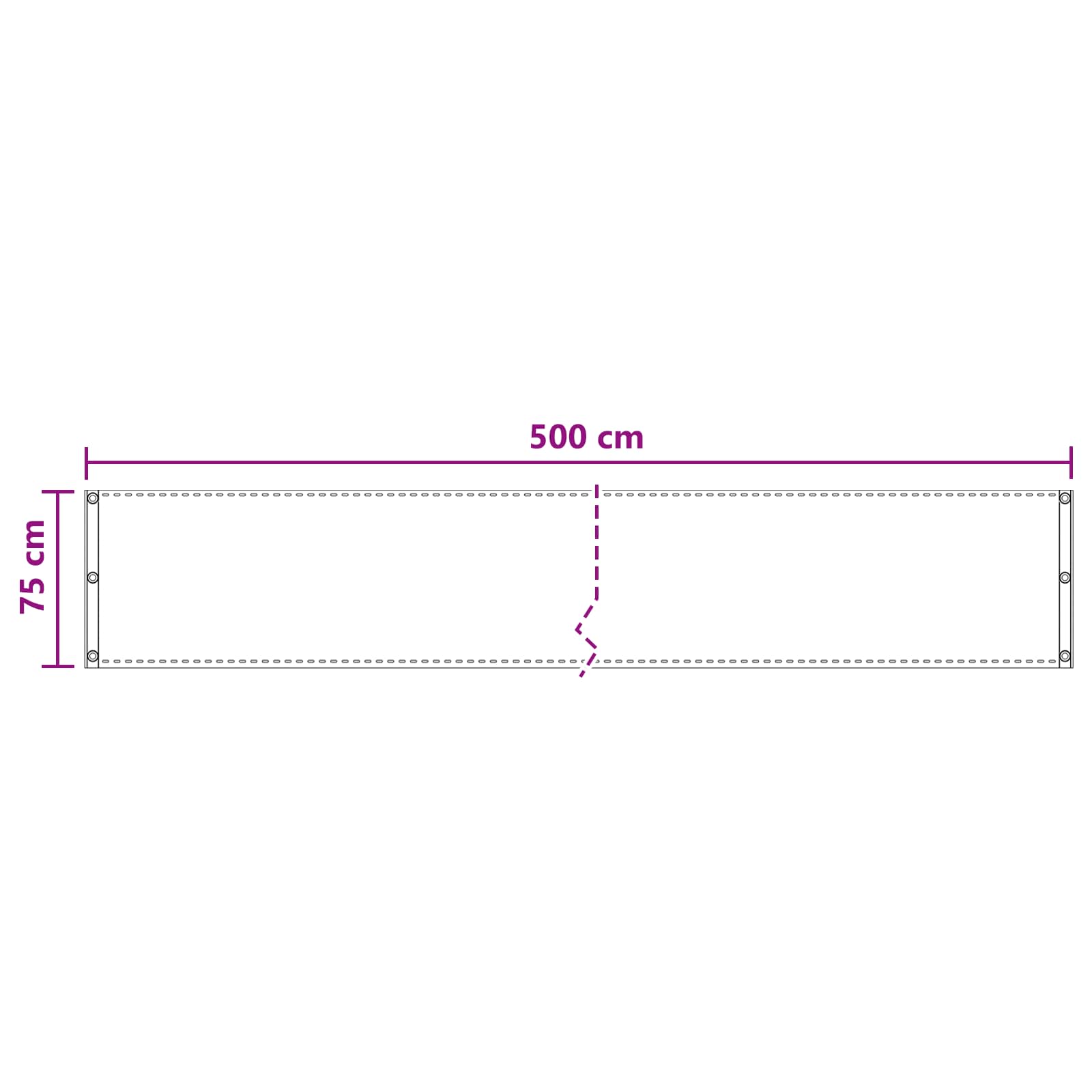 Balkon-Sichtschutz Anthrazit 75x300 cm HDPE