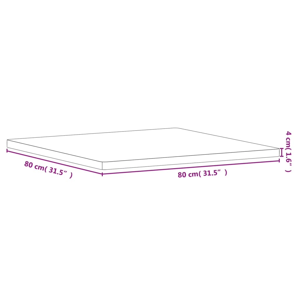 Tischplatte Ø30x1,5 cm Rund Massivholz Buche