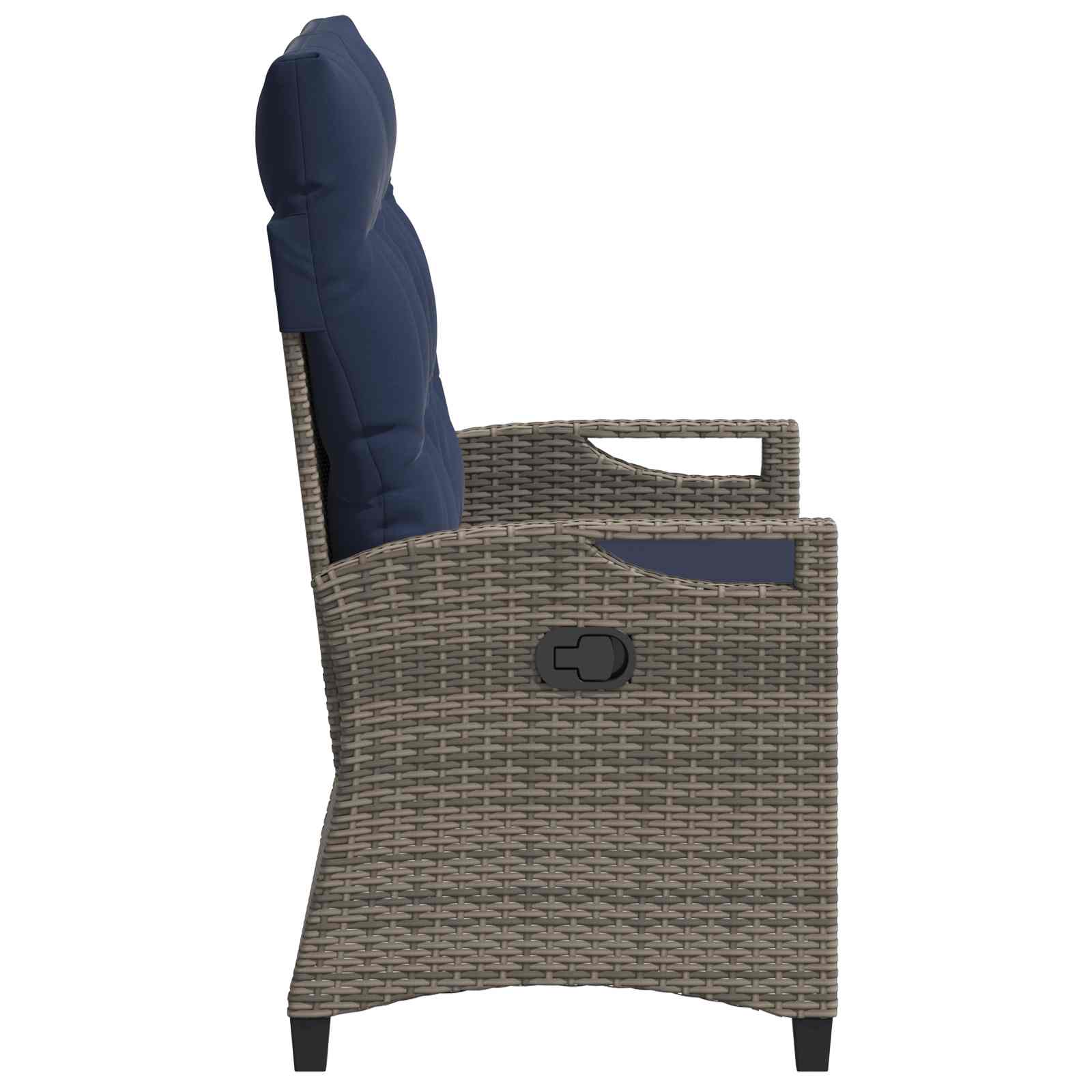 Gartenbank Schwarz 105 x 60 x 112 cm Stahl und Polyester