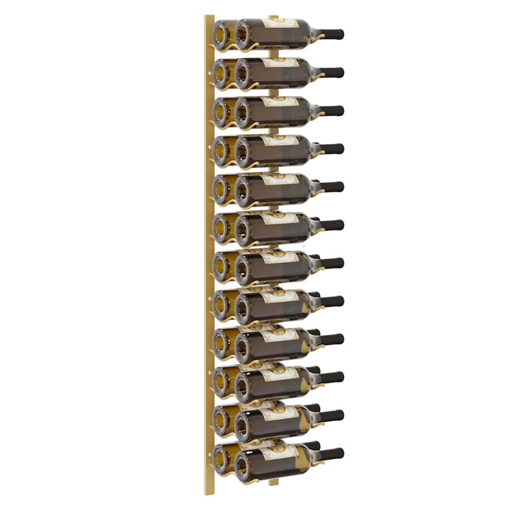 Wand-Weinregal für 24 Flaschen Schwarz Eisen