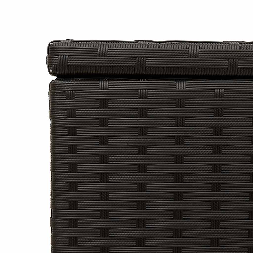 Gartentruhe Schwarz 283L Poly Rattan