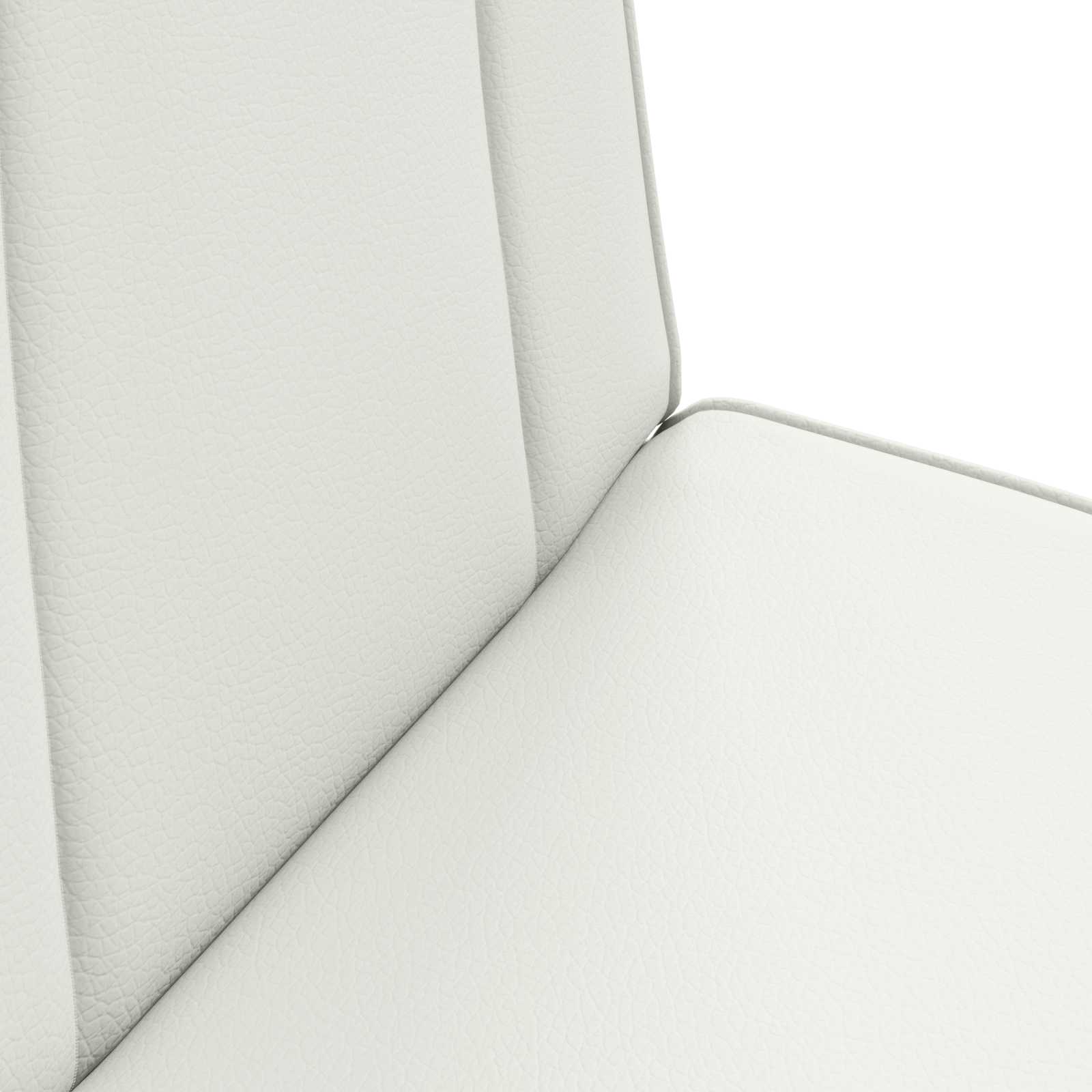 Verstellbarer Fußsessel Creme Kunstleder