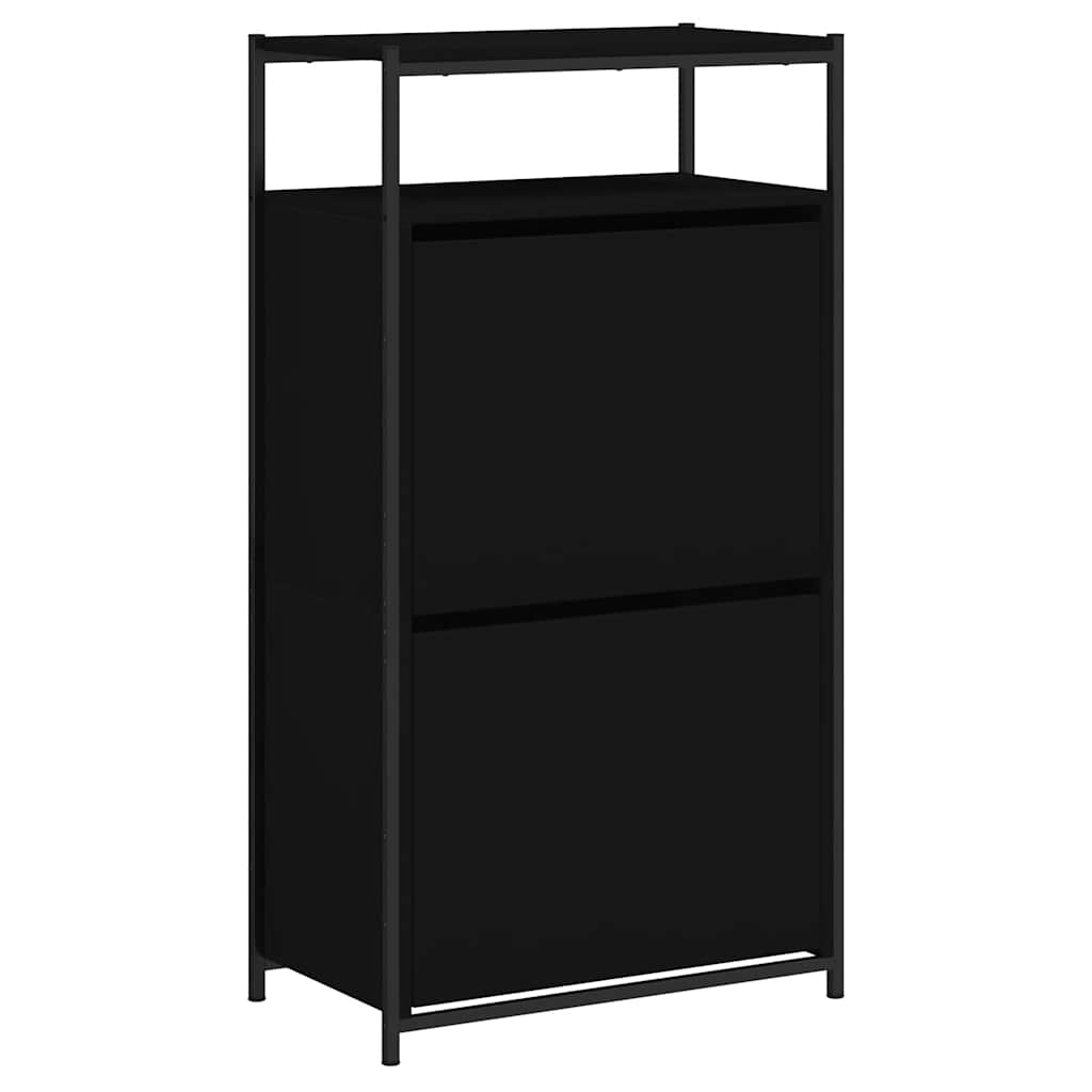 Schuhschrank mit 4 Klappen Sonoma-Eiche 100x34x112 cm