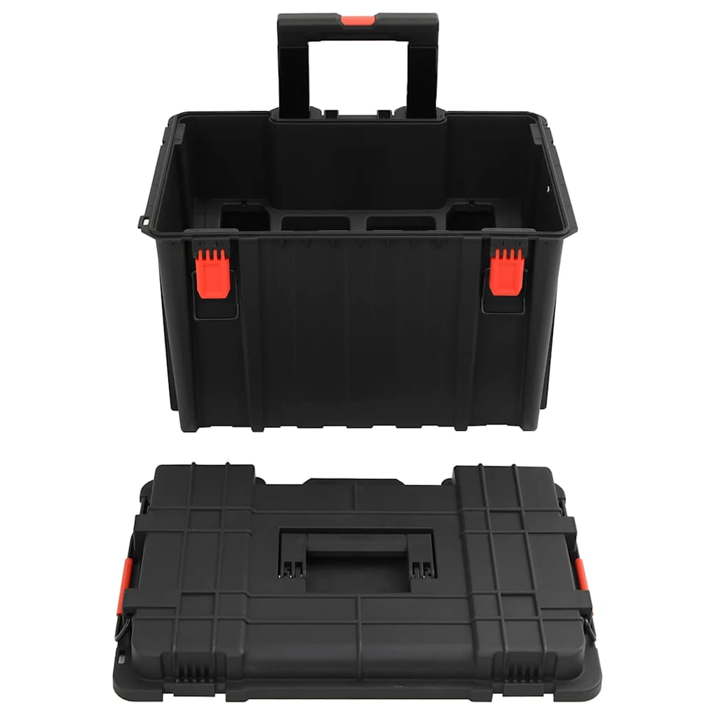 Koffer für Flugreise Tragbar Schwarz 56,5x34x16 cm PP