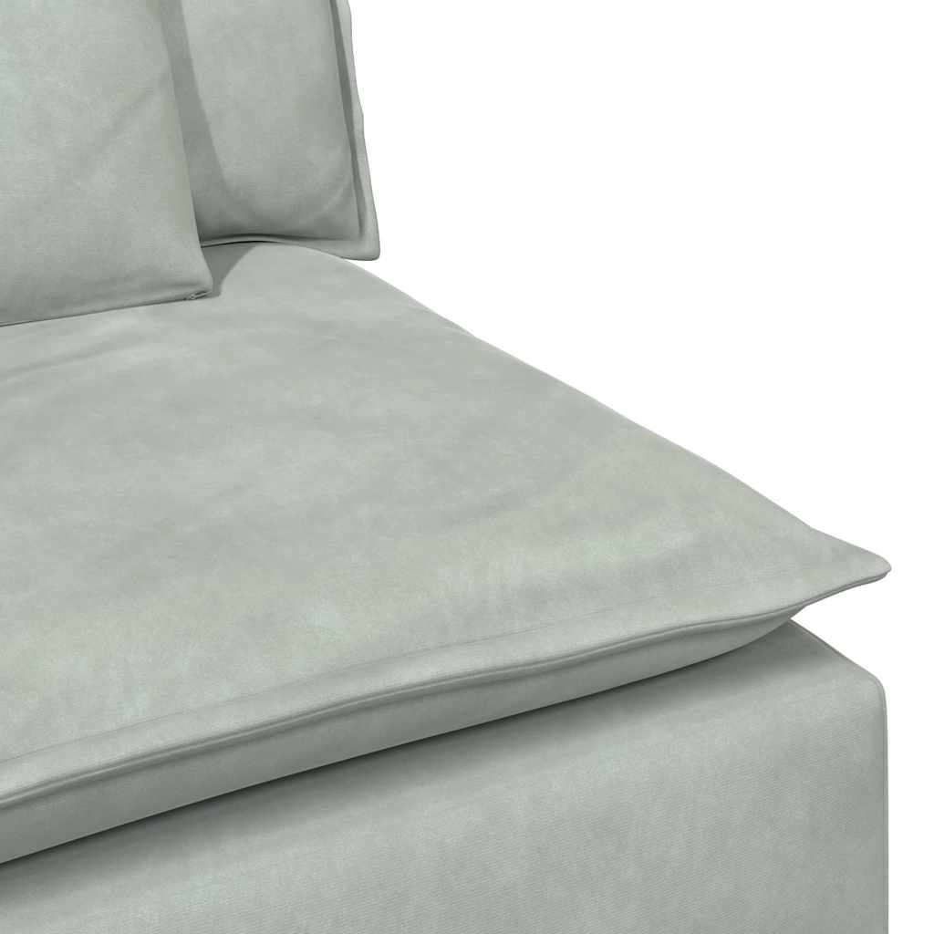 Modulares Sofa mit Kissen Blau