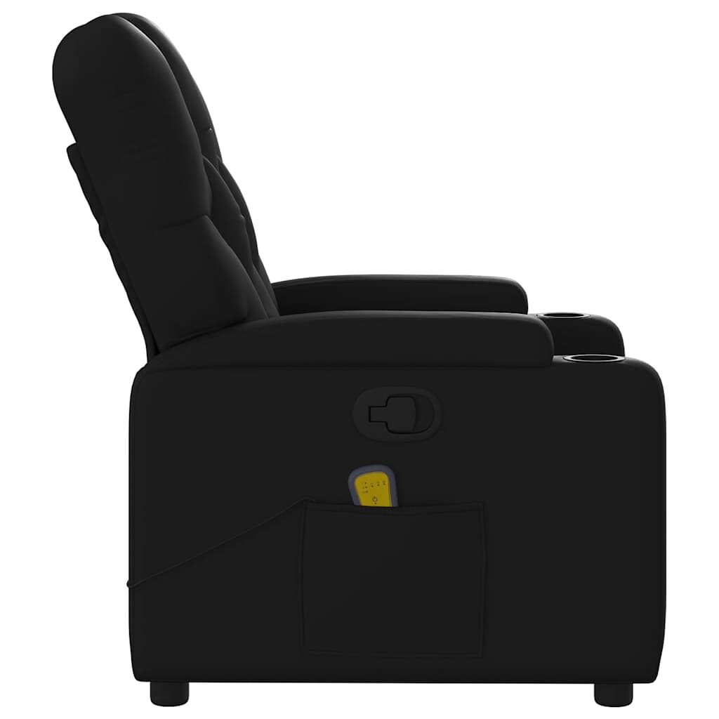 Massage-Relaxsessel, Kunstleder, Schwarz