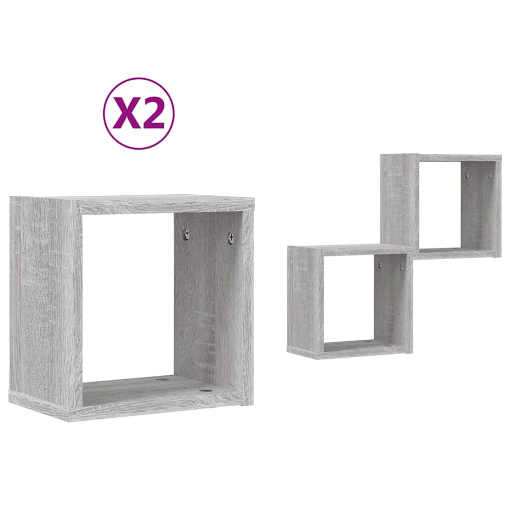 Würfelregale 2 Stk. Weiß 30x15x30 cm