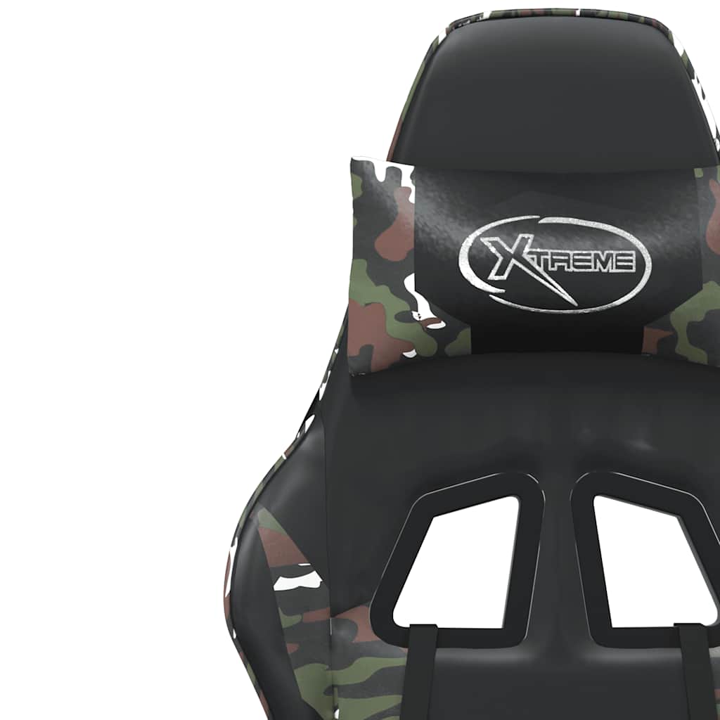 Gaming-Stuhl mit Massagefunktion Schwarz und Blau Kunstleder