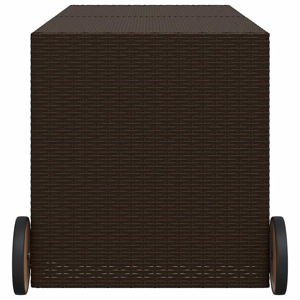 Gartentruhe Schwarz 283L Poly Rattan