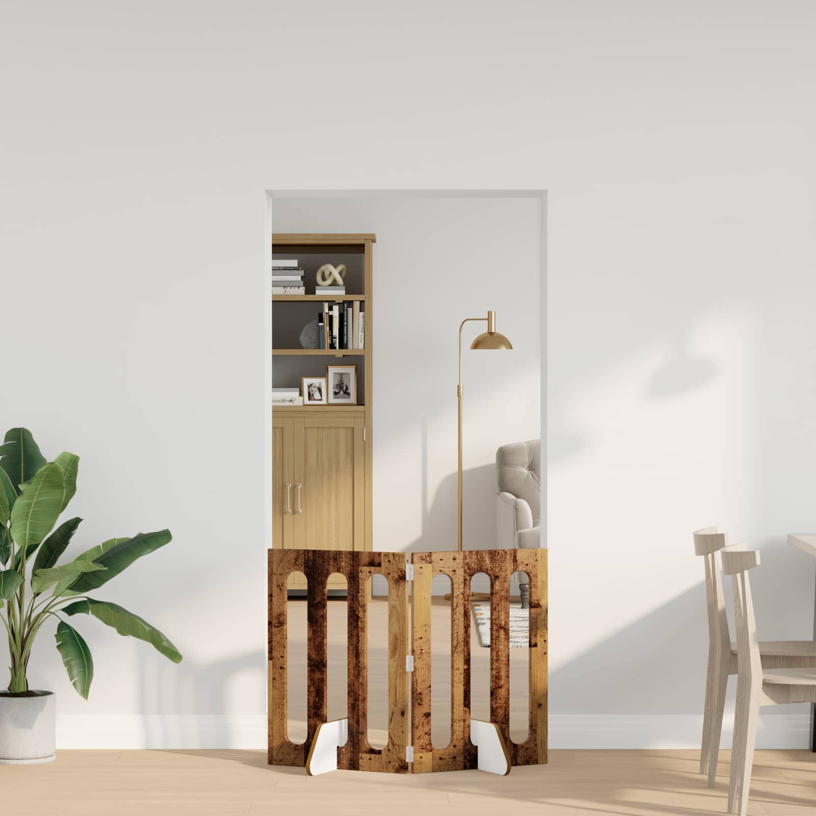 Faltbarer Haustierzaun 2 pcs Weiß 100,5 x 38 x 70 cm