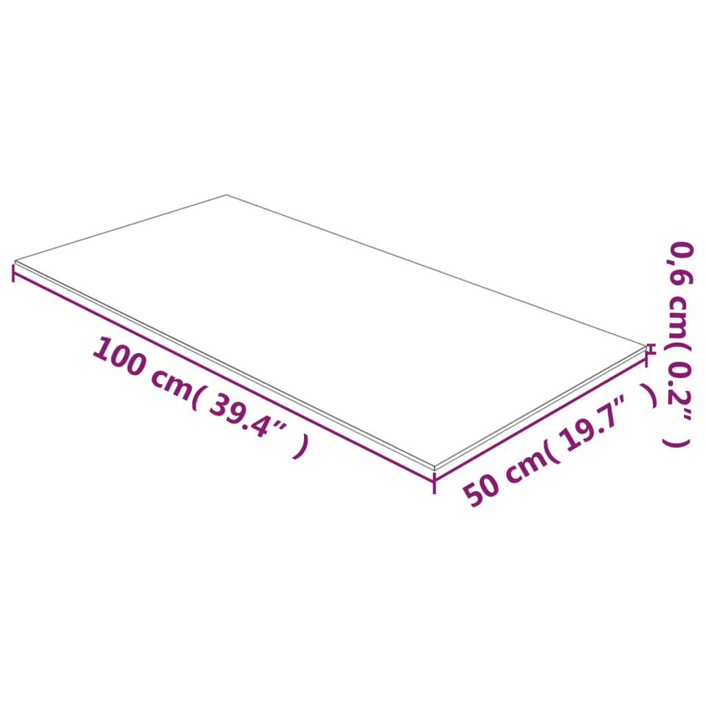 Tischplatte aus gehärtetem Glas quadratisch 700x700 mm