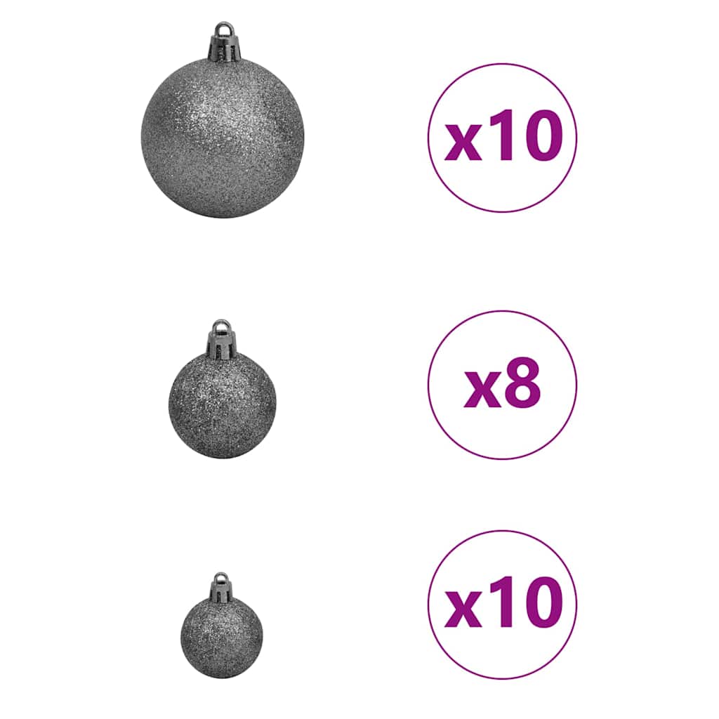 Künstlicher Weihnachtsbaum mit 150 LEDs mit Ständer Weiß 120 cm