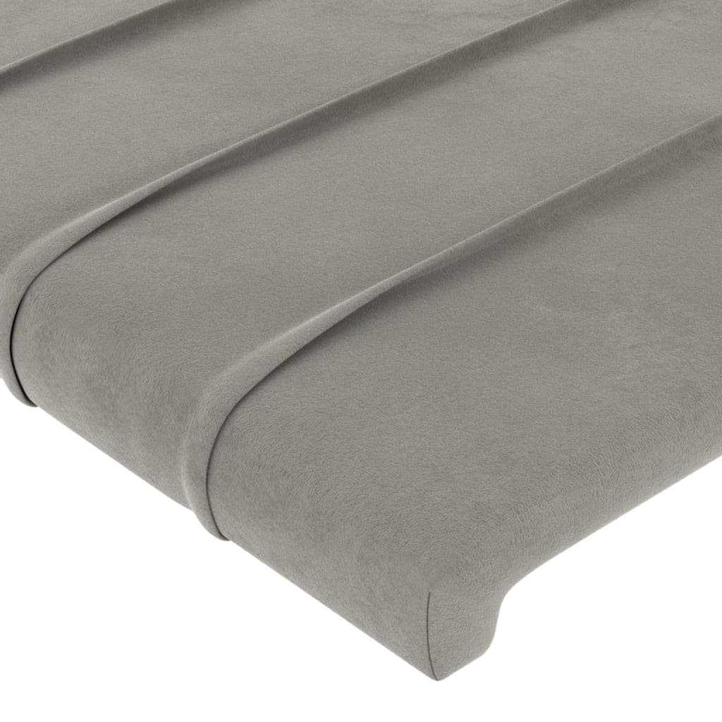 Kopfteil mit Ohren Dunkelblau 203x23x118/128 cm Samt
