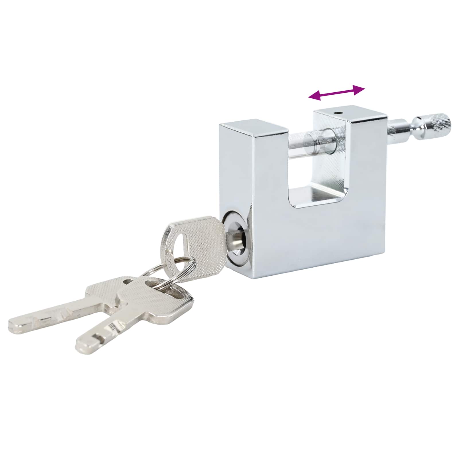 Vorhängeschloss 2 pcs Silber Stahl