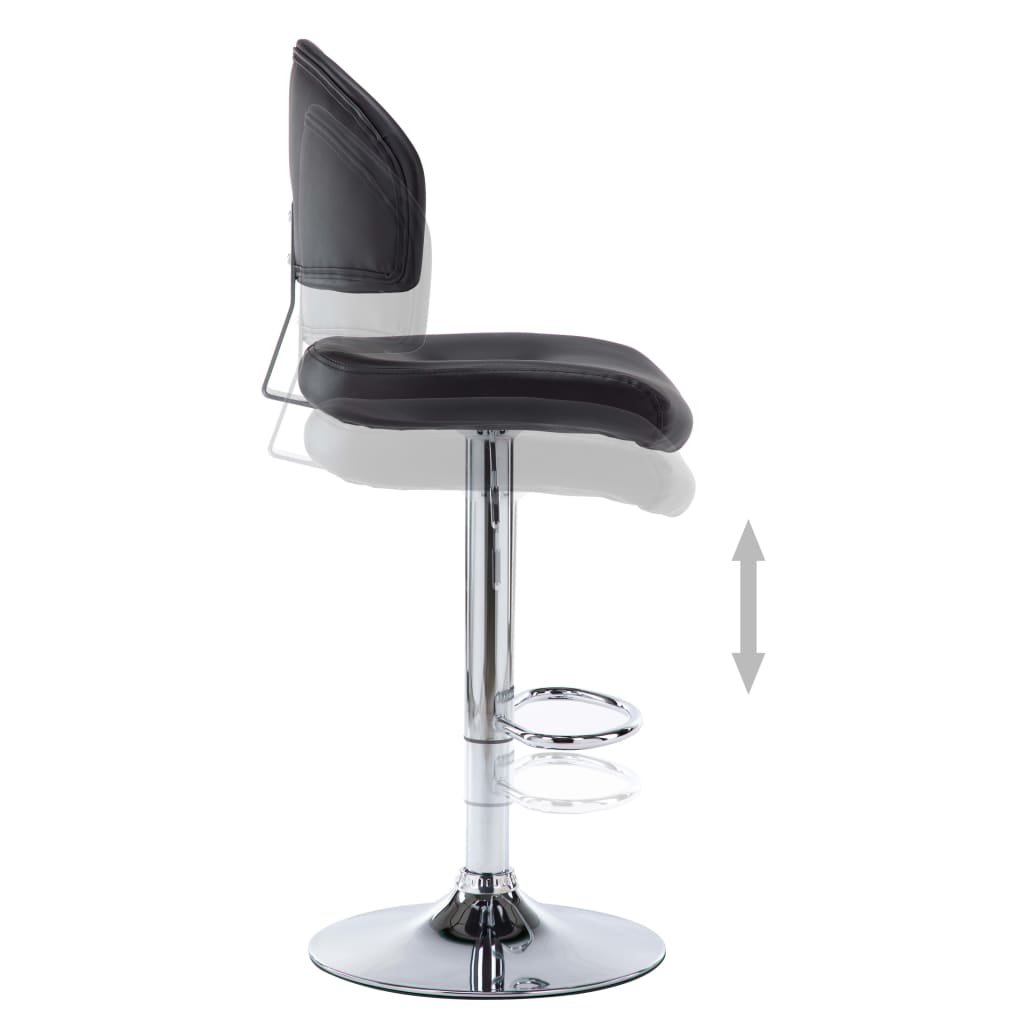 Barhocker Schwarz Kunstleder