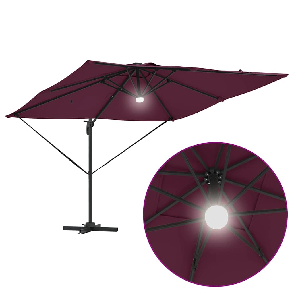 Roma Parasol Beige 286 x 284 x 270 cm Aluminium und Polyester