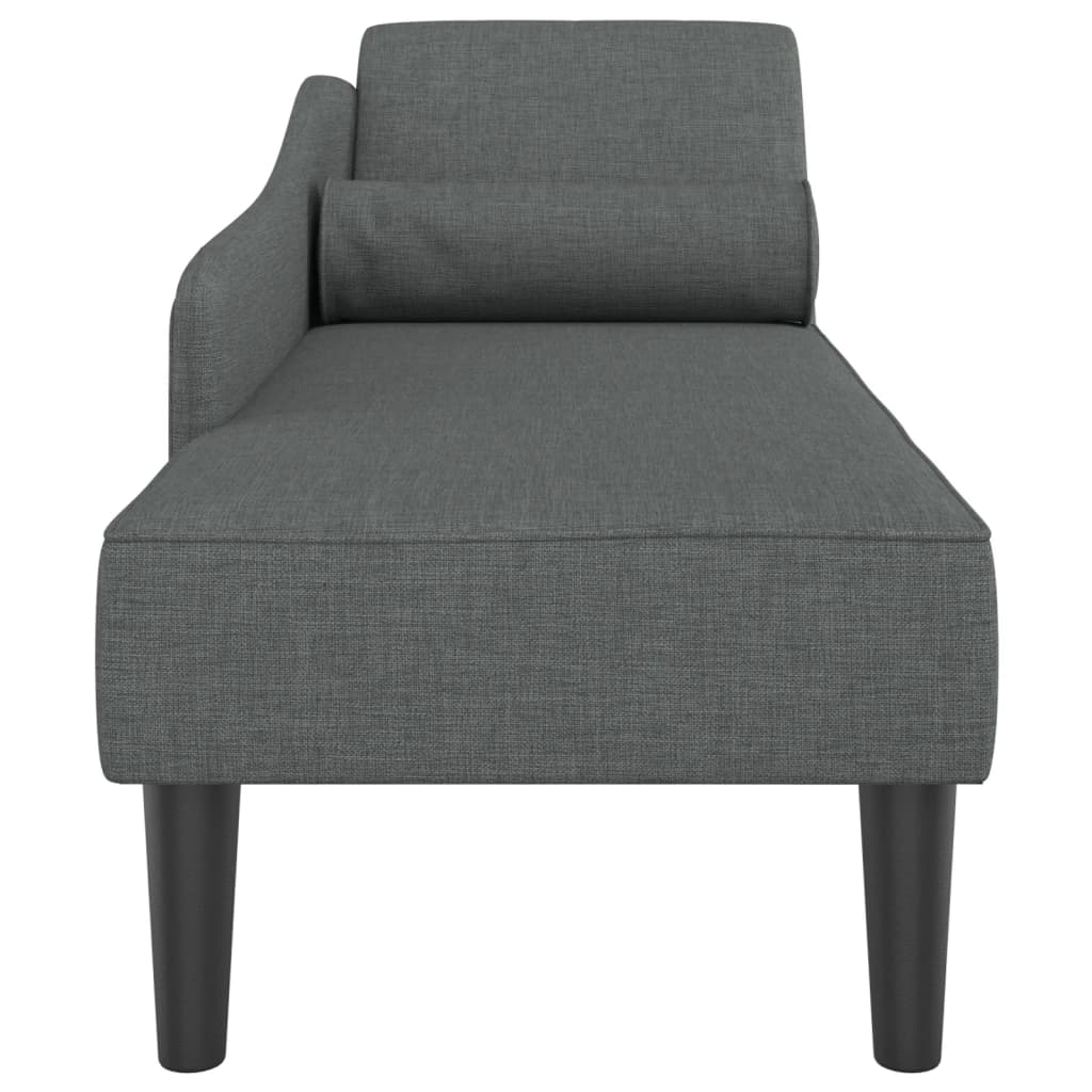Chaiselongue mit Kissen Weinrot Stoff