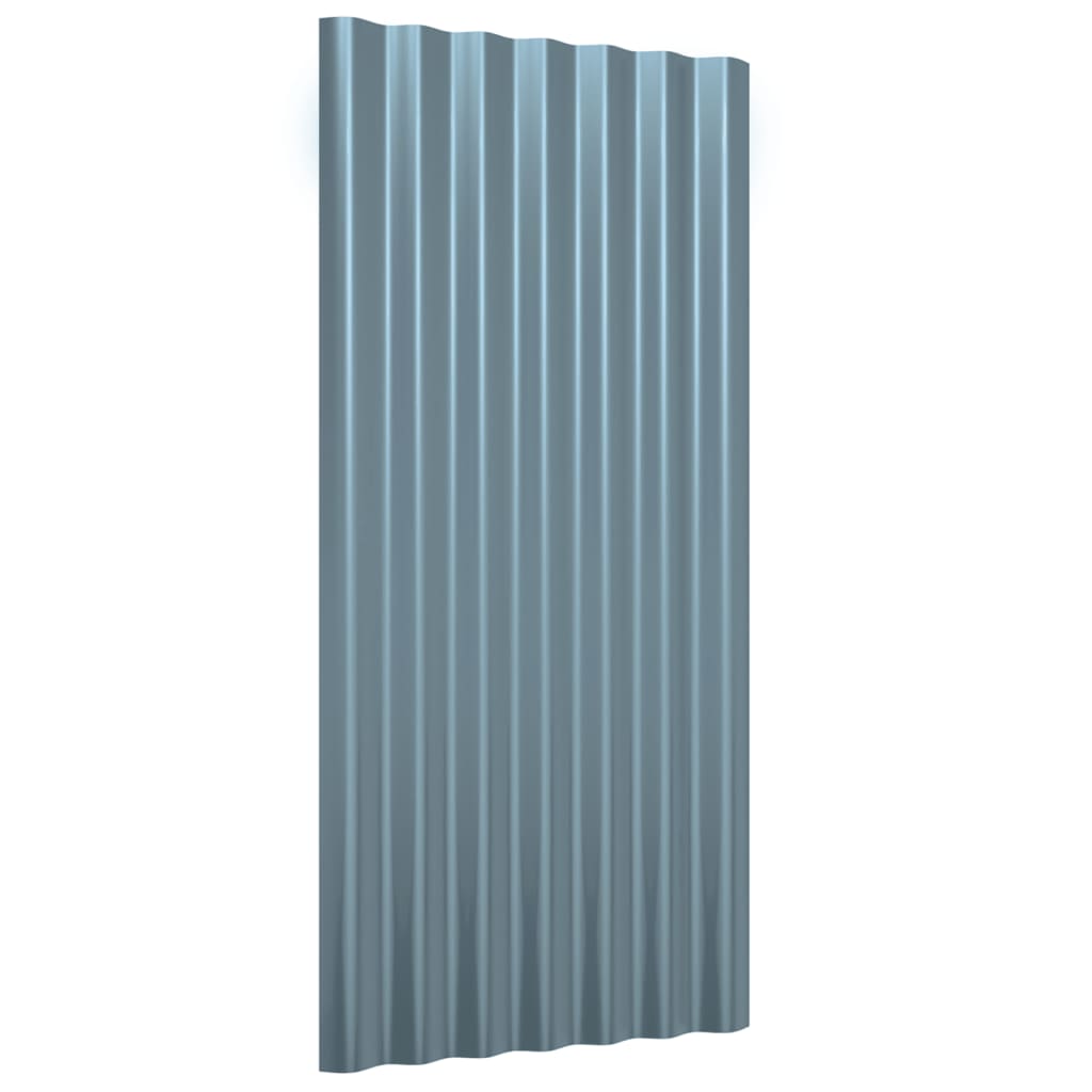 Dachpaneele 12 Stk. Verzinkter Stahl Grün 100x36 cm