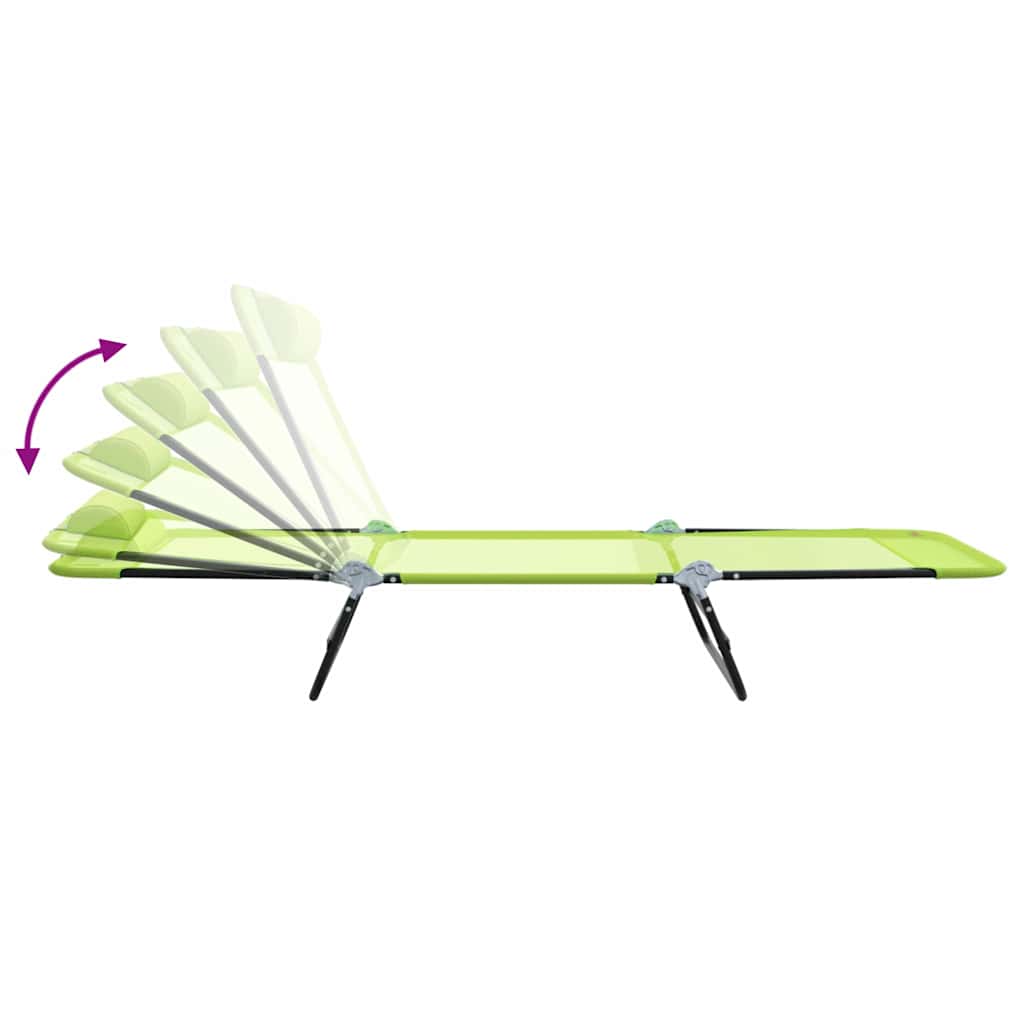Klappbare Sonnenliege Creme 182 x 55 x 85,5 cm Textilene